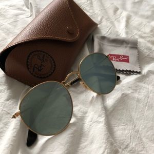 Ray-Ban Round Custom Silver Flash Lens